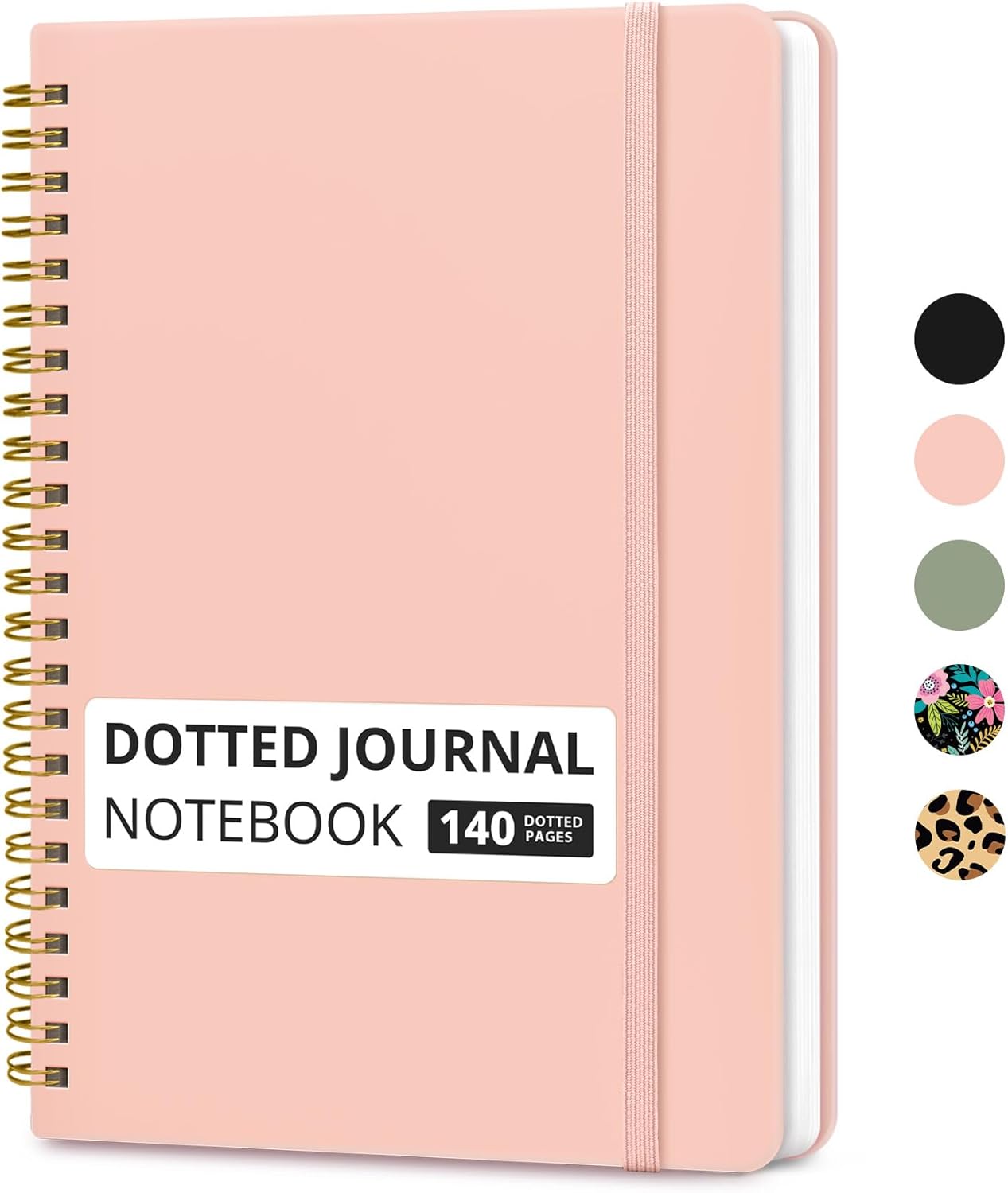 Taja Lined Spiral Journal Notebook for Women & Men, 140 Pages, College Ruled Hardcover Notebook for Work & Note Taking, Journals for Writing, A5(5.7" x 7.9") - Green