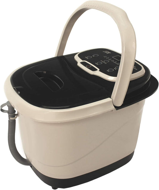 SPA-3549 – SPT Foot Spa Bath Massager w/Motorized Rollers, Tan and Black