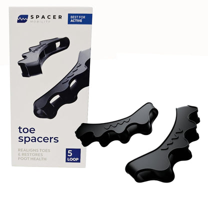 The Toe Spacer from Spacer Mobility, Recovery from the Ground Up, Correct Bunions, Plantar Fasciitis, & Correct Toes | Unisex Therapeutic Toe Spacer - Relieve Foot Pain and Tension | 4-Loop (4-Loop)