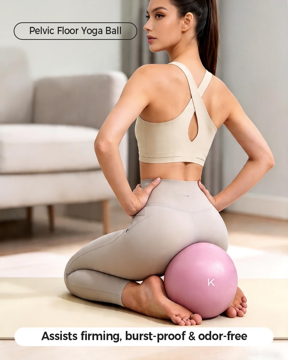 KEEP Exercise Ball Anti-Burst - Thickened Yoga Ball Pilates Ball for Physical Therapy, Fitness Ball for Workout, Core Strength and Physical Therapy