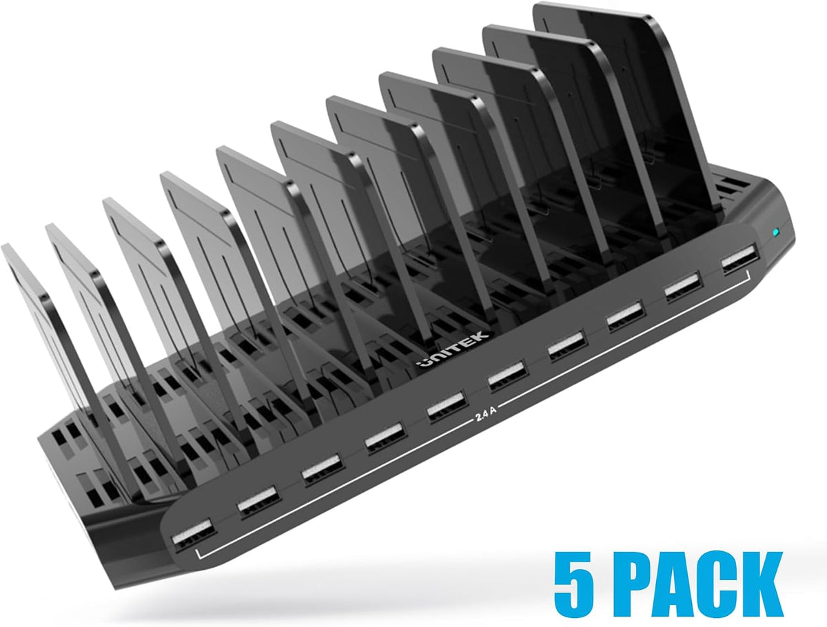 Unitek 10 USB Charging Station Multiple Devices for iPad Tablet iPhone Mic