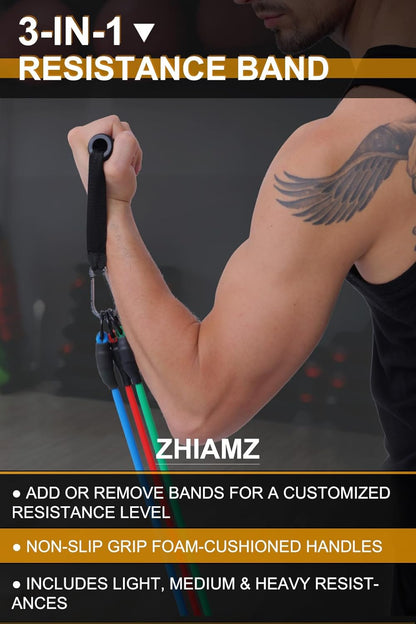 Resistance Bands with Handles, Exercise Bands with Handles, Door Anchor
