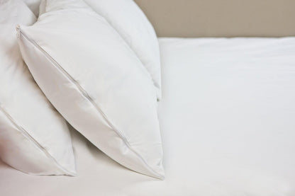 HOSPITOLOGY PRODUCTS Pillow Encasement- Zippered Bed Bug Dust Mite Proof Hypoallergenic - Sleep Defense System - Standard - Waterproof - Set of 2 - 20" H x 26" W