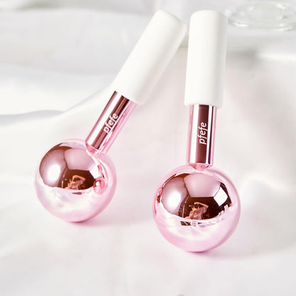 pfefe Ice Globes for Face & Eyes, Unbreakable Stainless Steel Cryo Sticks for Beauty Routines, Facials Cold Roller Cooling Globes for Puffiness, Wrinkles, Dark Circles, Headaches