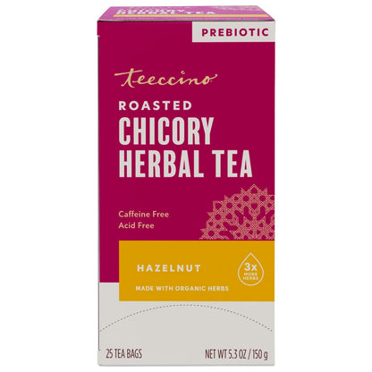 Teeccino Holiday Herbal Tea Sampler Assortment - Candy Cane, Gingerbread, Snickerdoodle - Caffeine-Free Holiday Dessert Teas with Prebiotic Chicory, 12 Tea Bags
