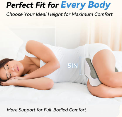 UJPFEO Knee Pillow for Side Sleepers,Leg Pillows for Sciatica,Knees,Hips,Joints Between Legs,Back Pain Relief When Side Sleeping Spine Alignment Support for Knee Surgery Recovery