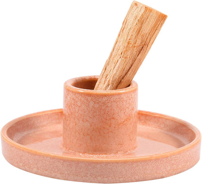 Palo Santo Holder, Ceramic Incense Burner for Palo Santo Wood or Scented Incense Stick, Beige