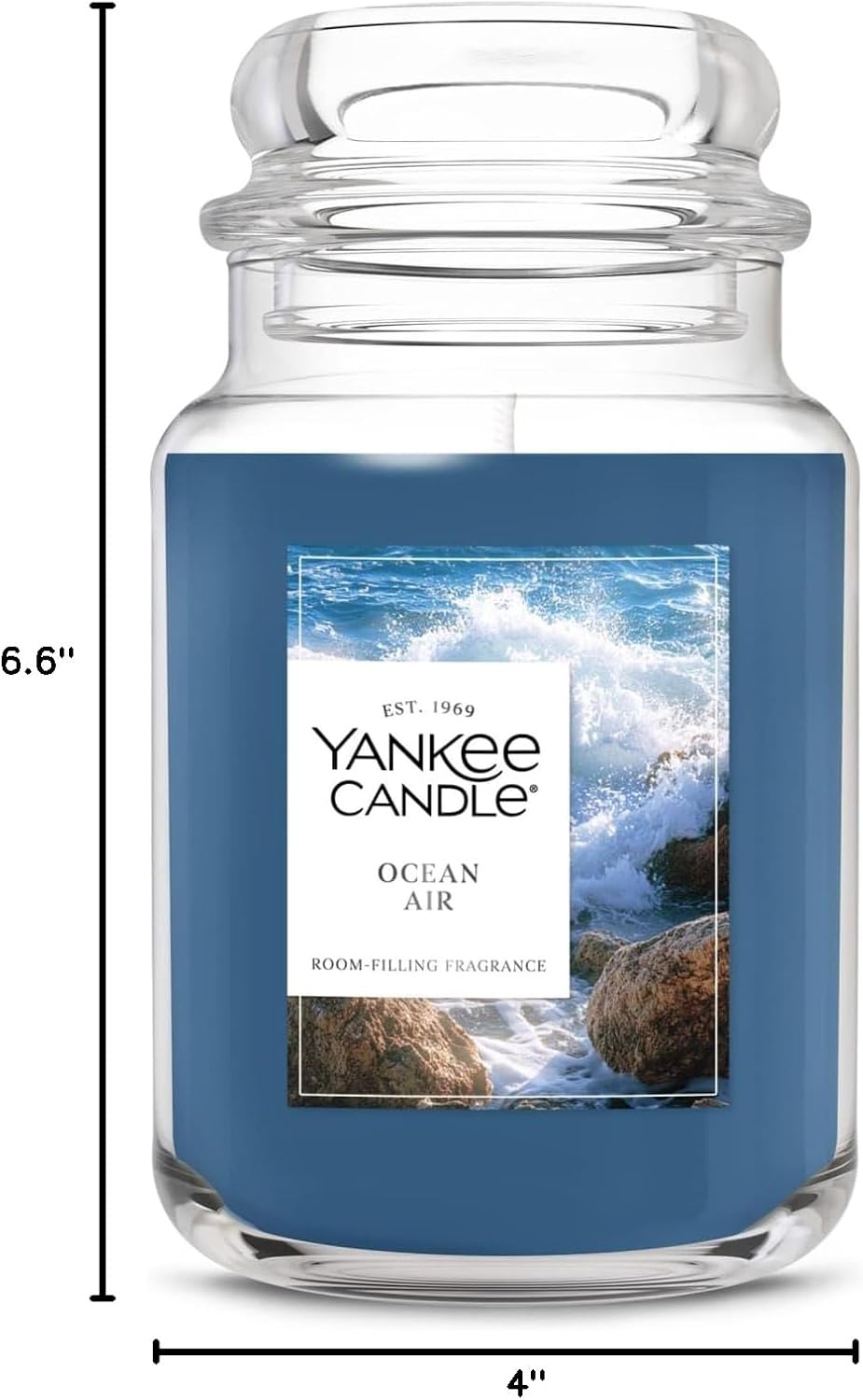 Yankee Candle Mid Summer's Night, Scented Candle, 22oz Large Jar with up to 150 Hour Burn, Giftable