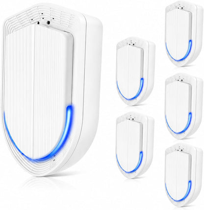 Plug In Air Ionizers - 2 Pack Negative Ion Technology Air Purifier, Quiet Mini Air Freshener for Home, Bedroom, Office, Basement - Portable Air Purifiers for Odor, Dust, Smoke, Pet Smell White