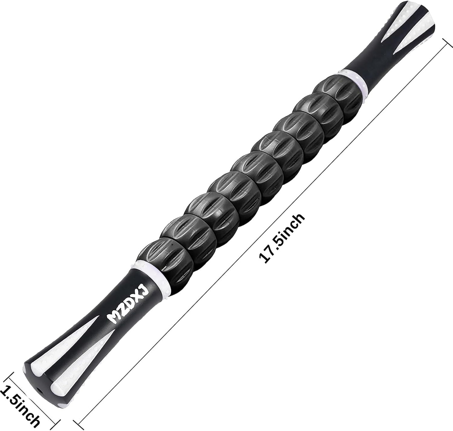 Muscle Roller Massage Roller Stick- Deep Tissue Fascia Blaster for Myofascial Pain Relief, Lymphatic Drainage & Body Sculpting, Handheld Physical Therapy & Recovery Tool (Pink black-18 inch)