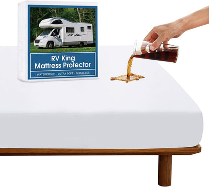 SPRINGSPIRIT Full Size Waterproof Mattress Protector, Full Mattress Cover Pad Waterproof with Deep Pocket up to 14’’, Bed Fitted Sheet