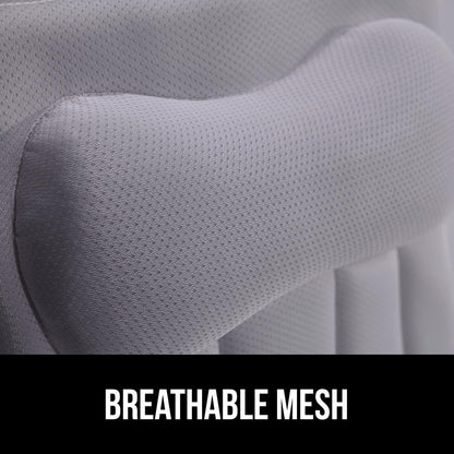 GORILLA GRIP Bath Pillow for Tub, 6 Strong Suction Cups, 4D Mesh FlexComfort Headrest for Neck, Head and Back Support, Luxury Machine Washable Pillows, Bathtub Accessories, Spa Gifts for Women, White