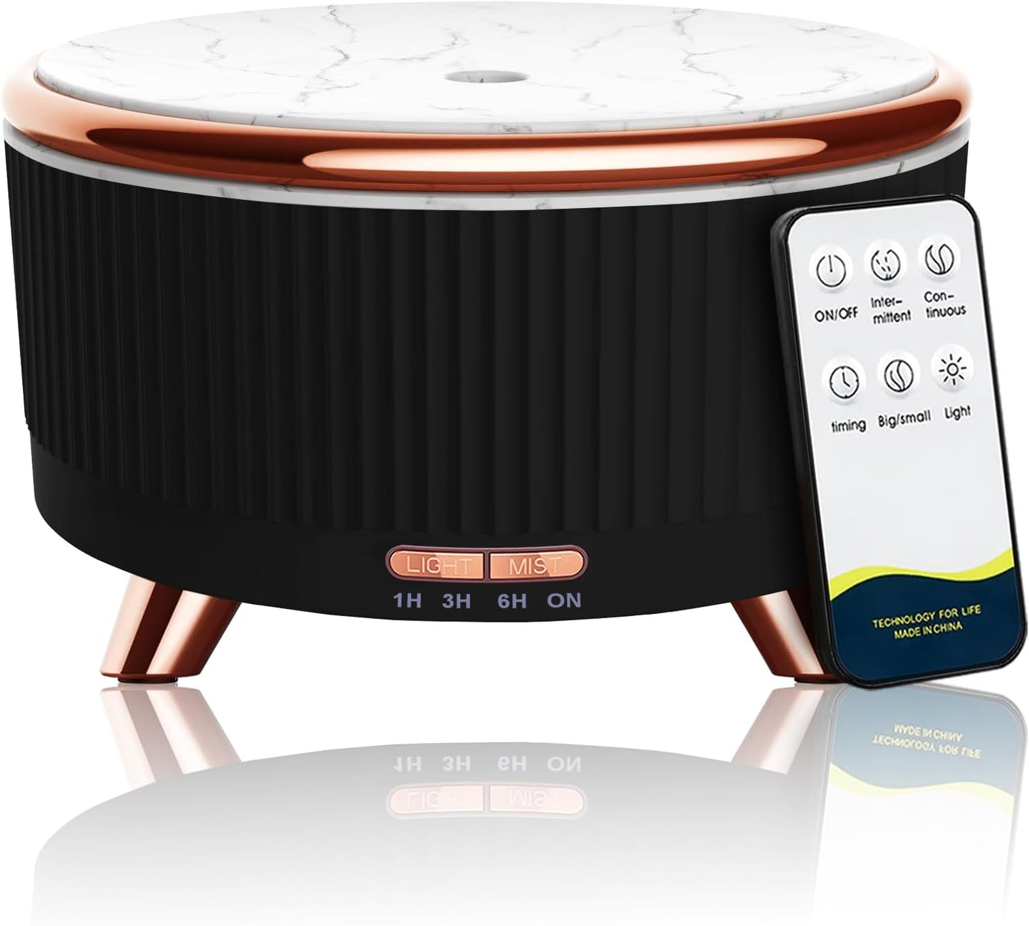 Diffusers for Essential Oils Large Room, 500ml Aromatherapy Diffuser Cool Mist Humidifier with Remote Control,7 Colors Lights & 5 Mist Mode Waterless Auto Off for Women Office Home