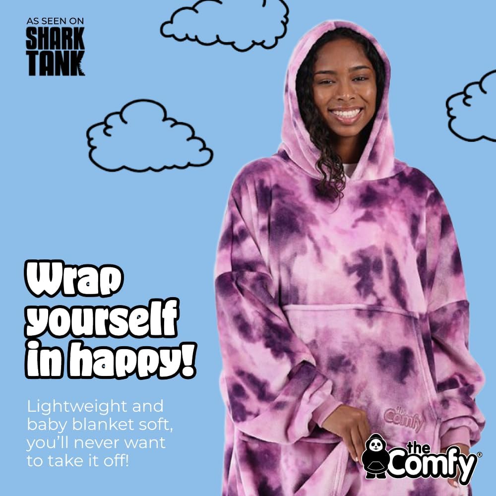 THE COMFY Dream | From Shark Tank | Patented | No Sherpa | Light Wearable Blanket Hoodie | Gift for Women & Men | One Size