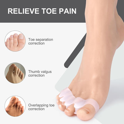 White Gel Toe Separators for Bunions and Hammertoes – 1 Pairs