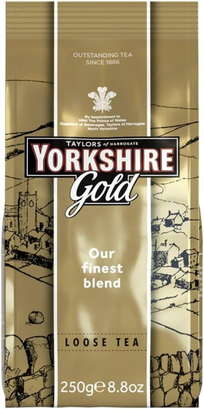 Yorkshire Tea, Gold, Black Loose Leaf Tea, 8.8 oz (Pack of 1)