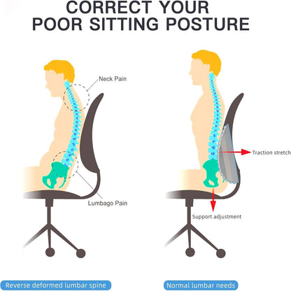 Refresh Neck and Back Stretcher Posture Corrector for Neck Pain Relief, Lower Back, Upper Back and Shoulder (Blue)