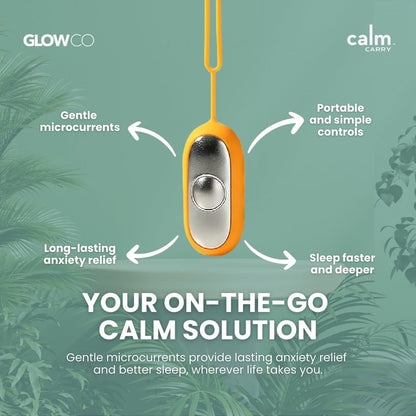 Glowco CalmCarry Sleep Aid Device – Handheld Microcurrent Relaxation Tool, Supports Calm, Focus & Gentle Relief, USB Rechargeable, Portable Wellness Device for Adults & Kids | Gray Calm Carry