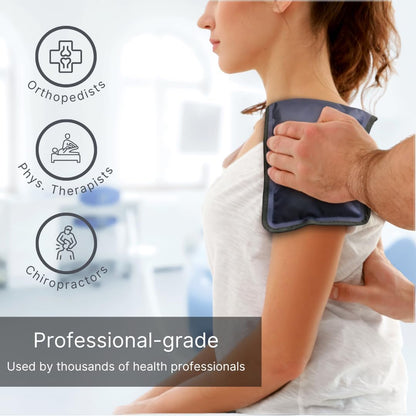 2 FlexiKold Gel Ice Packs (Standard Large: 10.5" x 14.5") - Reusable Cold Pack for Injuries, for Back Pain Relief, Migraine Relief Pad, After Surgery, Postpartum, Headache, Shoulder - 6300-COLD 2PK