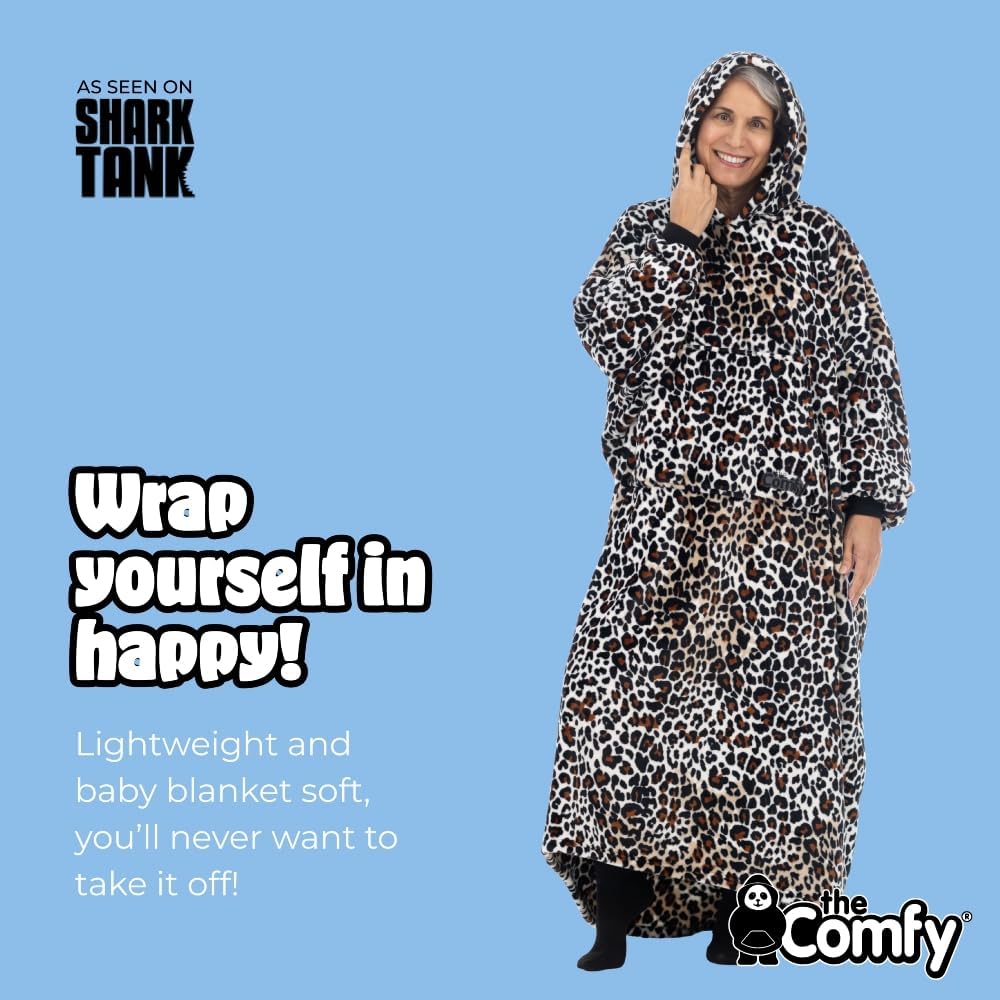 THE COMFY Dream | From Shark Tank | Patented | No Sherpa | Light Wearable Blanket Hoodie | Gift for Women & Men | One Size