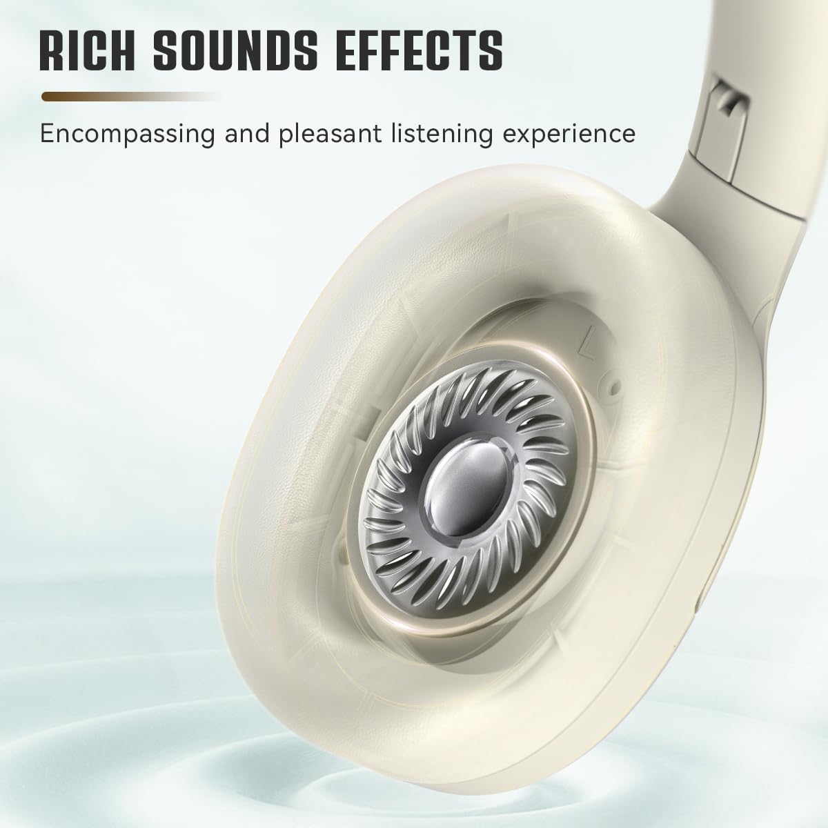 FIFINE Wireless Bluetooth Headphones, Over-Ear Noise Canceling Headphones with Soft Earmuffs, Up to 65H Playtime for Music, Phone Calls, Sport Travel Headset for iPhone/Android/Tablet-X3 Black