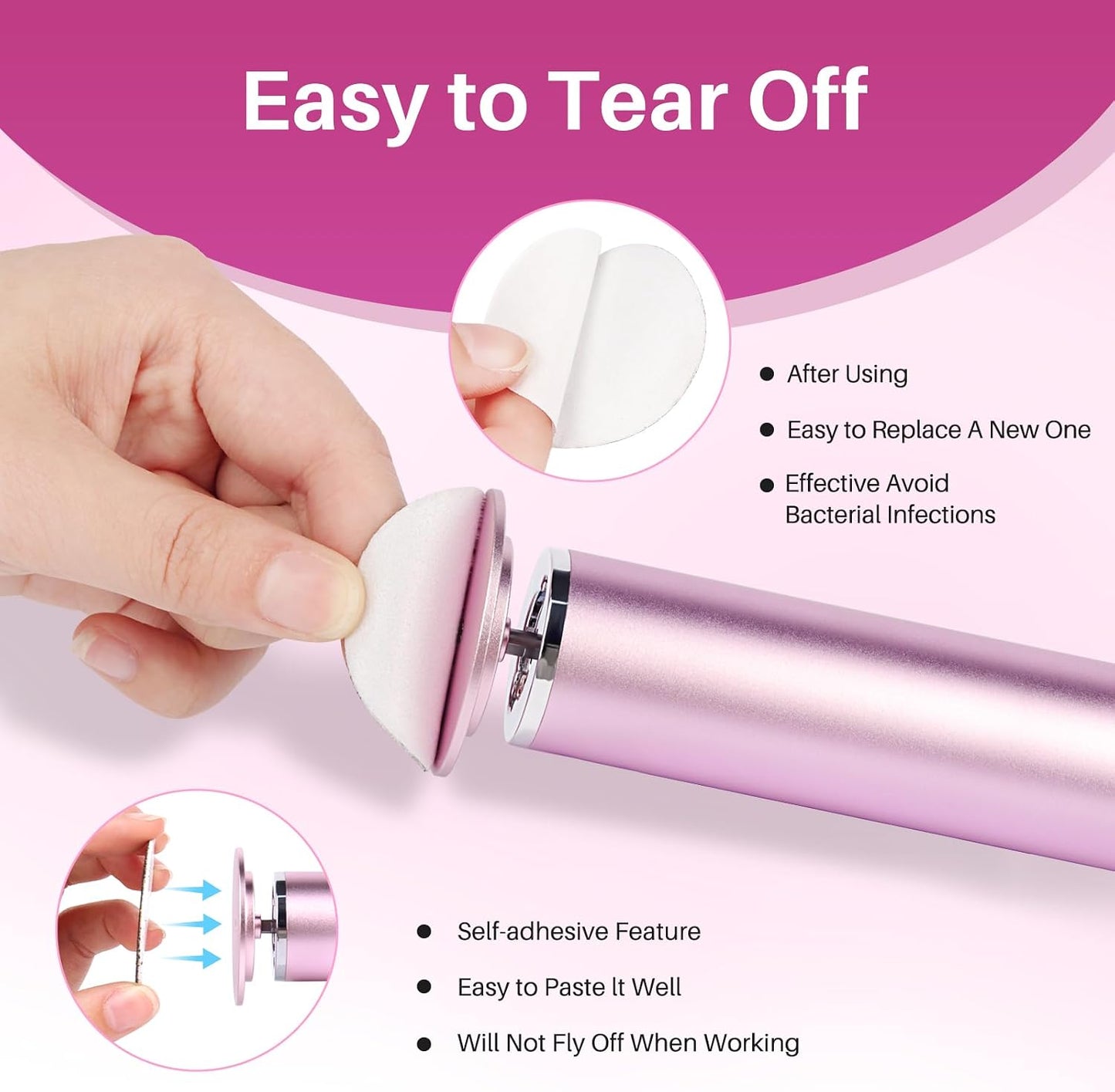 LIONVISON Electric Foot Callus Remover: Adjustable Speed Foot File for Cracked Heels - Working Women's Summer Pedicure Tool with 60pcs Sandpaper Discs - Dead Skin Remover for Dry Feet at-Home