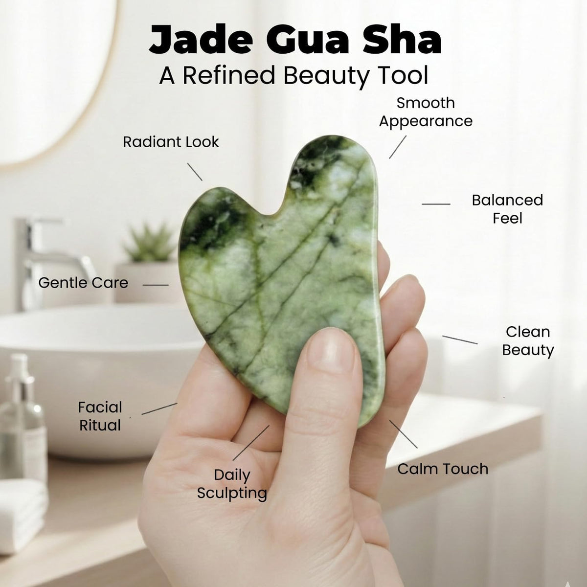 ROSELYNBOUTIQUE Gua Sha Facial Tools & Ice Roller for Face (Green)