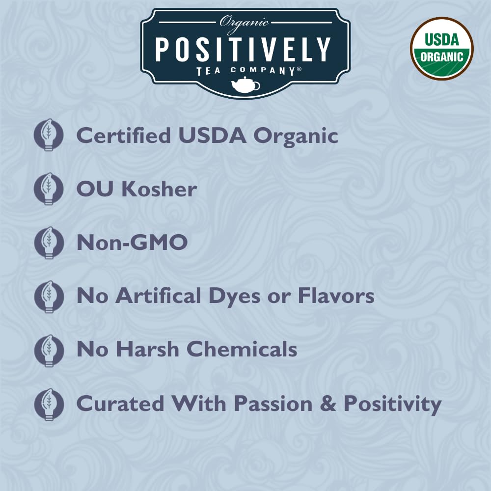 Organic Positively Tea Company, Lavender Chamomile, Herbal Tea, Loose Leaf, 16 Ounce