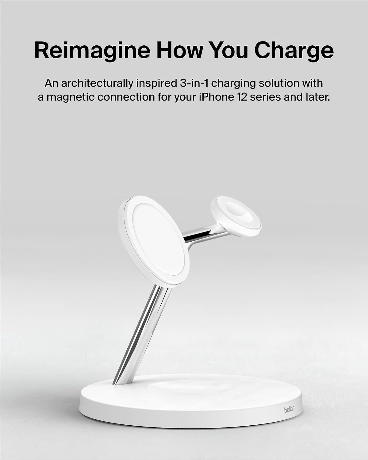 Belkin Qi2 15W Wireless Charging Station, 3 in 1 iPhone Charger