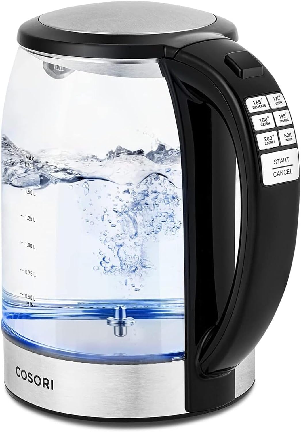 Cosori Electric Kettle, No Plastic Contact with Water, 1.7L, White