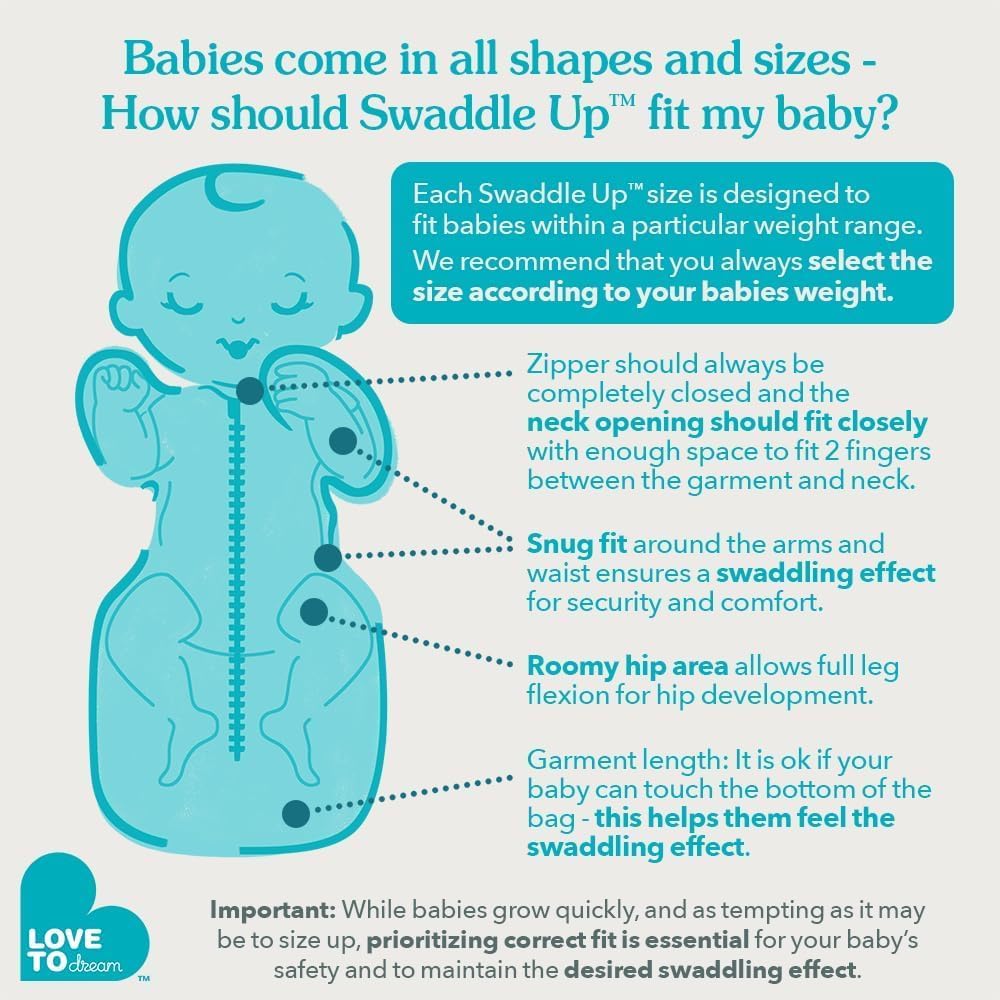Love to Dream Swaddle UP, Baby Sleep Sack, Self-Soothing Swaddles for Newborns, Get Longer Sleep, Secure Fit Helps Calm Startle Reflex, New Born Essentials for Baby, 1.0 TOG, 13-19 lbs, Deep Olive