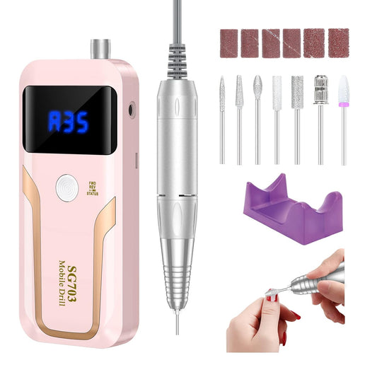 MOCOWIND Portable Nail Drill Professional 35000 RPM, Electric Nail E File