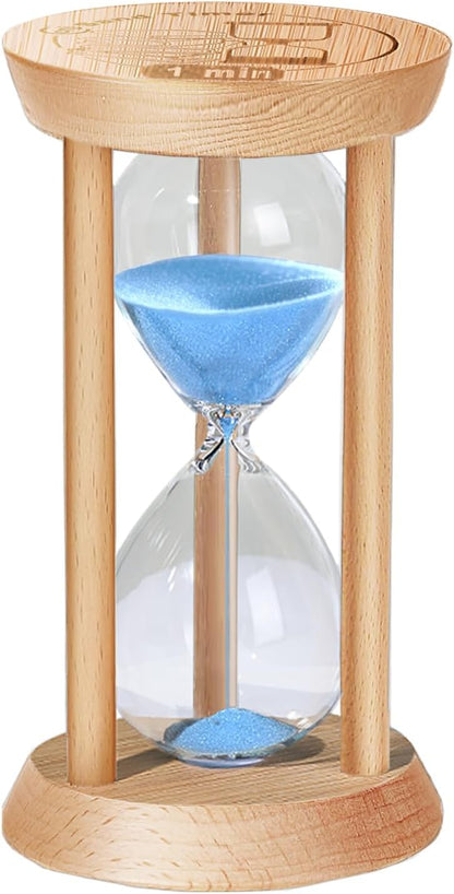 2 Minute Wooden Sand Timer,2 Min Hourglass, Small Sand Watch, Reloj De Arena, Hour Glass Sandglass for Home, Office, Decorative, Game, Classroom