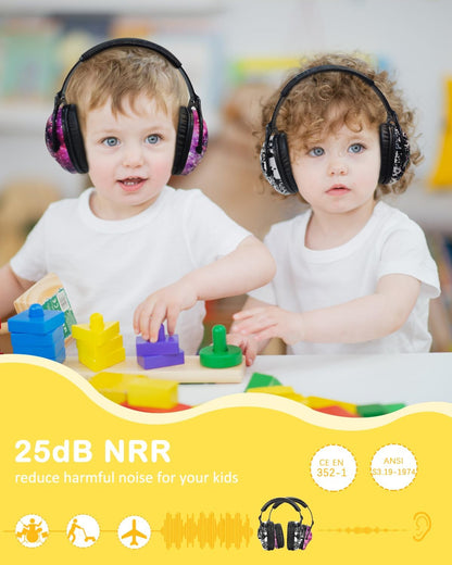 ZOHAN EM030 Kids Ear Protection, Noise Cancelling Headphones Ear Muffs for Autism Sensory, Safety Noise Reduction Hearing Protection for Monster Truck/Concerts/Fireworks/Air Shows