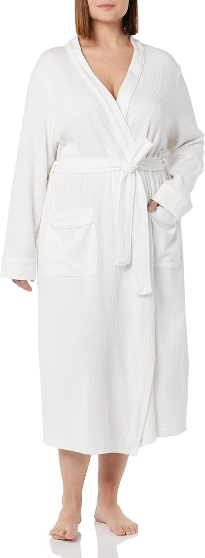 Amazon Essentials Women's Lightweight Waffle Bath Robe (Available in Plus Size) - Colors B