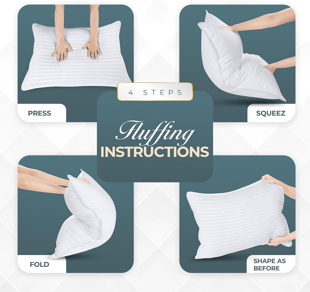 Utopia Bedding Hotel Bed Pillows for Sleeping, Pillows Queen Size Set of 2