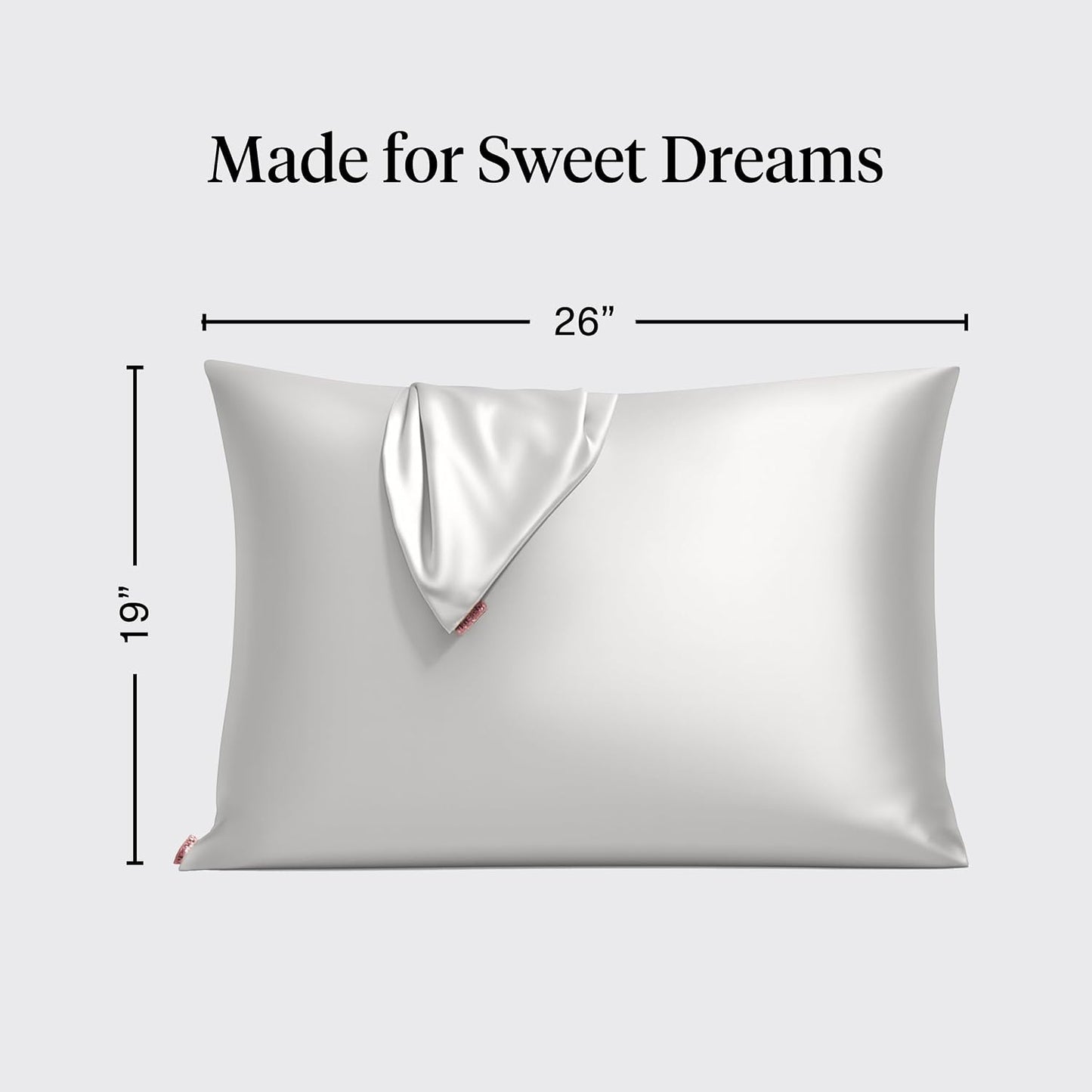 Kitsch Satin Pillowcase with Zipper for Hair & Skin - Softer Than Silk Pillow Cases, Smooth Cooling Satin Pillow Case, Wrinkle-Free, Machine Washable - Pillow Cases Standard Size (19x26) - Blush