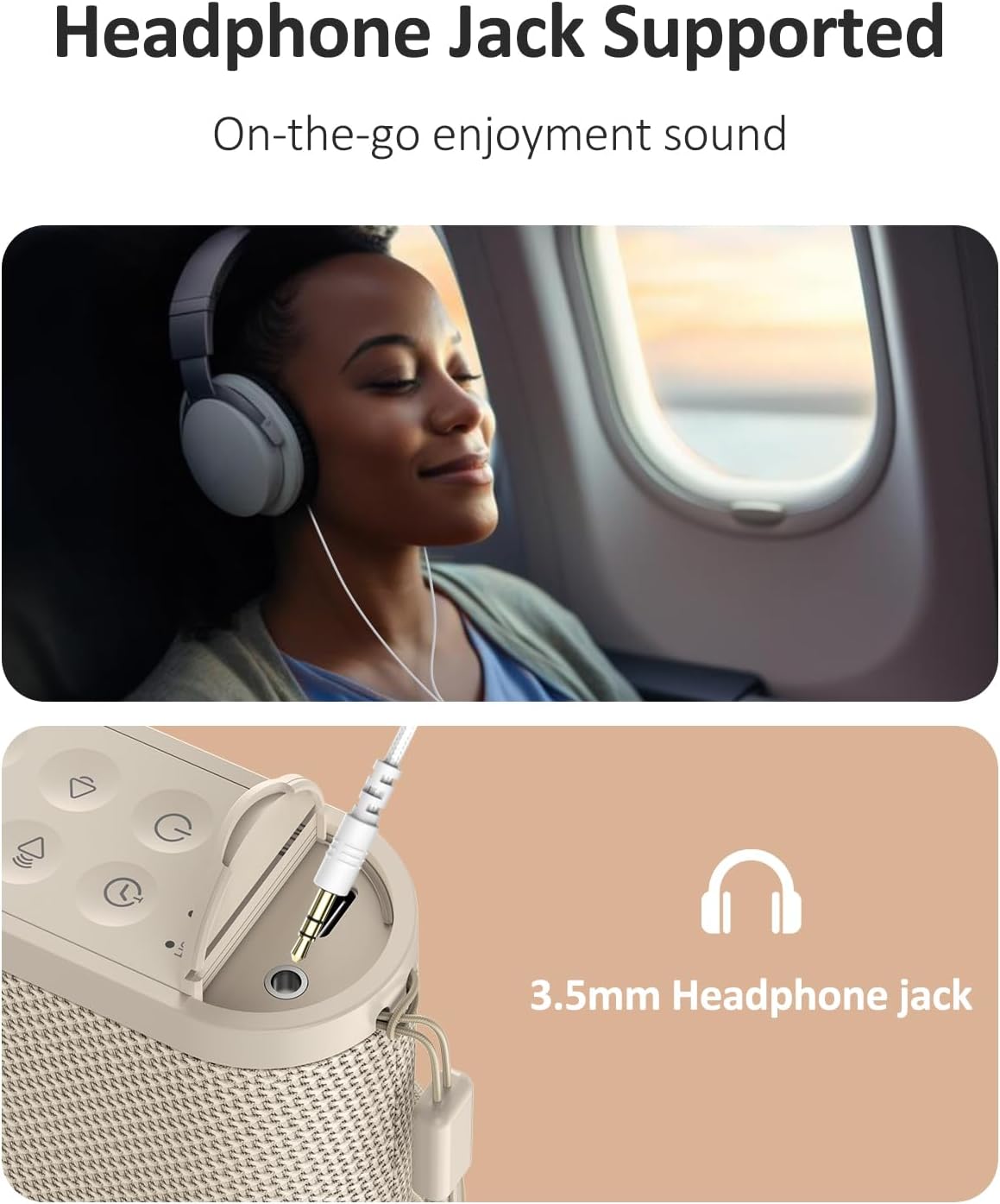 Portable Travel Sound Machine for Adults, Baby Sleeping : Super Long-Lasting & Rechargeable Battery, Headphone Jack, 21 Sounds - White Noise Machine for Office Privacy & Noise Canceling, Home, Gift