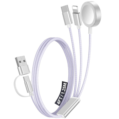Travel Essentials for Apple Watch Charger,3-in-2 Multi Charging Cable