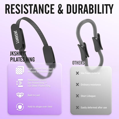 JKSHMYT Pilates Ring Kit for Women, Pilates Equipment – 14.5" Home Magic Circle Workout with Pilates Ball,Resistance Bands,Better me Pilates Essentials Starter Set for Beginners Toning Shape Full Body