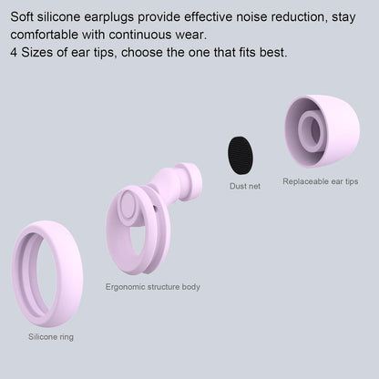 Jayine Ear Plugs for Noise Cancelling Ear Protection EarPlugs for Sleep,Concerts,Work,Study,8 Size Eartips with Small Box,Perfect -30dB Silicone Earplugs for Noise Reduction