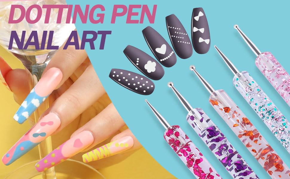 Artdone 31pcs Nail Art Brushes, Nail Art Tool Set, Dotting Tools, Dust Brush,Striping Brushes for Long Lines, Drawing Pen For Gel Polish Design supply