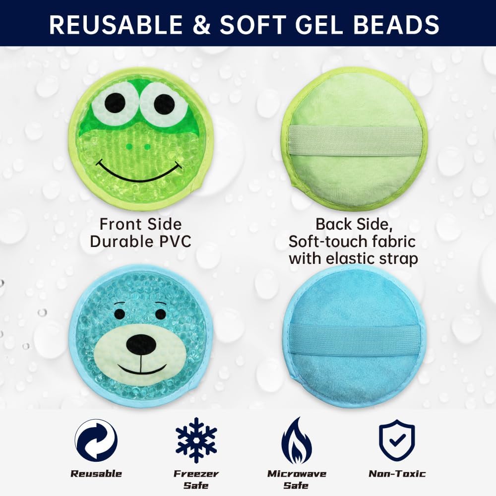 Gel Ice Pack for Injuries 2 Packs Cute Reusable Hot Cold Gel Packs