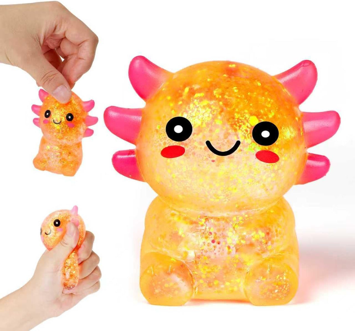 Axolotl Stress Balls for Adults, Squishy Axolotl Figurines Sensory Ball
