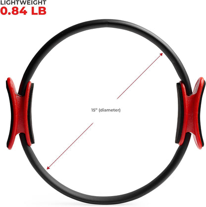Sunny Health & Fitness 15” Pilates Ring, Resistance Circle for Toning