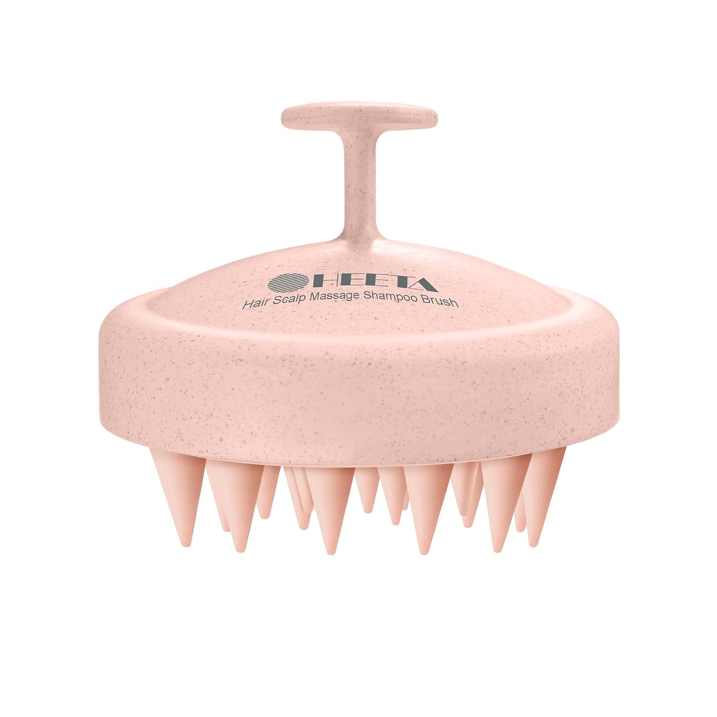 HEETA Scalp Massager Hair Growth, Soft Silicone Scalp Scrubber Shampoo Brush for Exfoliation, Dandruff Removal Head Massage Stress Relax, Wet & Dry Use for Thick Thin Curly Hair Care, Black