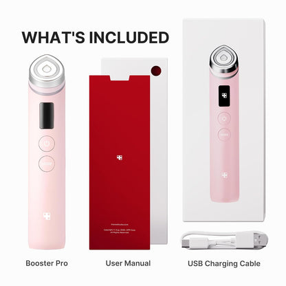 medicube Booster Pro - 6 in 1 Real Glass Glow Beauty Massager, Black