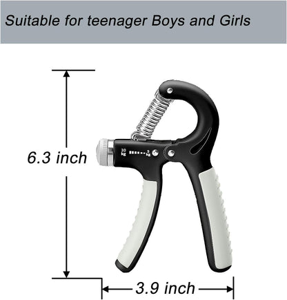 Strengthener Hand Grip 2 Pack Kid Boys Girls Teenager Strength Trainer Number Counter Forearm Finger Wrist Gripper Exerciser 5-30kg Adjustable Stretcher Squeezer Workout