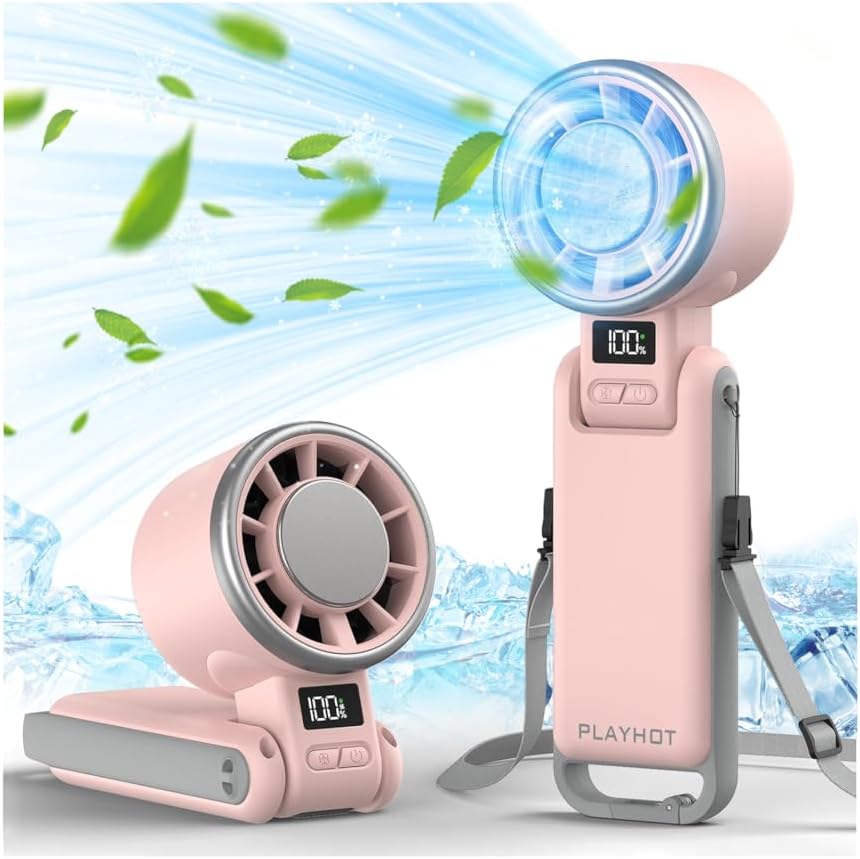 PlayHot Portable Handheld Cooling Fan, Travel Essentials, Gifts for Women
