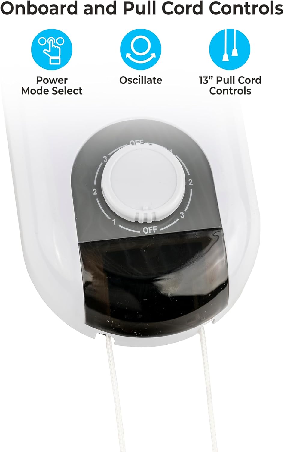 Comfort Zone 16-Inch Fan with Remote Control – Quiet 3-Speed Oscillating Indoor Fan with 90° Wide-Angle Airflow, Timer & Sleep Modes – Space-Saving Wall Fan for Bedroom, Home Gym & Office, White